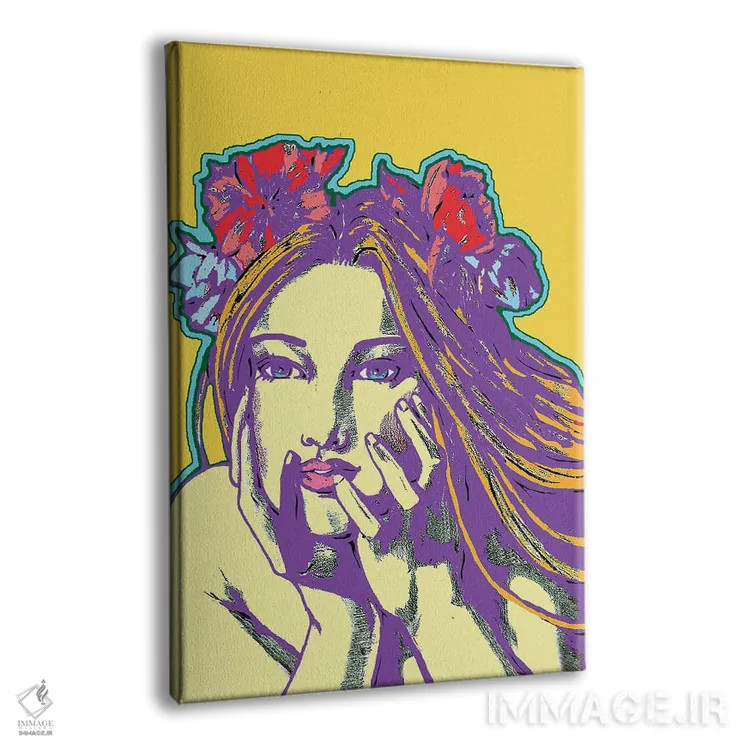 تابلو دکوراتیو زرد لو بل اثر کوری پلاملی - نمای پرسپکتیو محصول