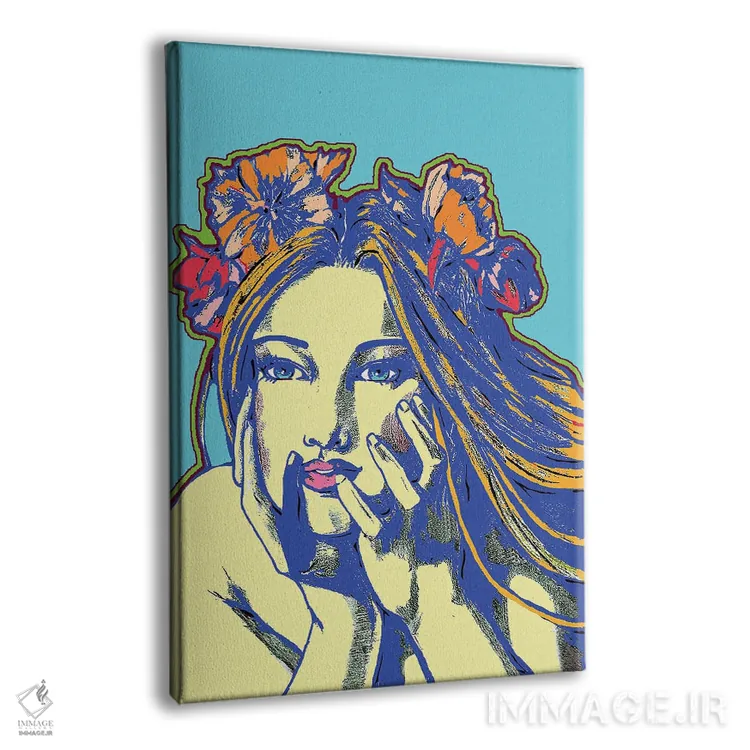 تابلو دکوراتیو آبی لو بل اثر کوری پلاملی - نمای پرسپکتیو محصول