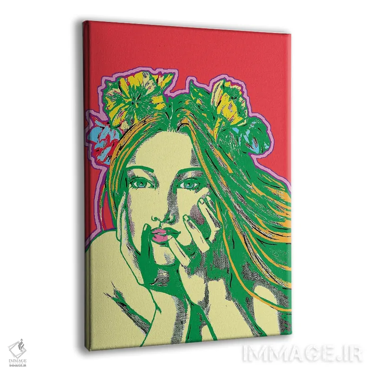 تابلو دکوراتیو قرمز لو بل اثر کوری پلاملی - نمای پرسپکتیو محصول