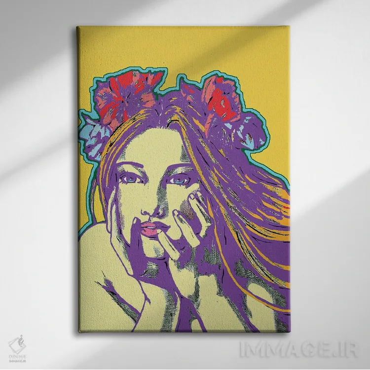 تابلو دکوراتیو زرد لو بل اثر کوری پلاملی - نمای روبهرو روی دیوار