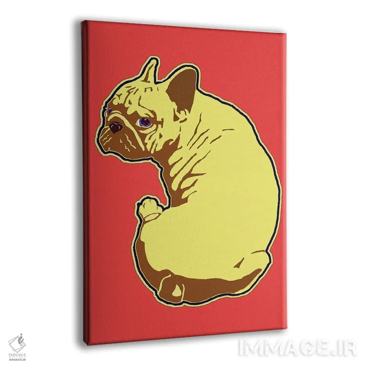 تابلو دکوراتیو فرنچی قرمز اثر کوری پلاملی - نمای پرسپکتیو محصول