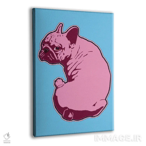 تابلو دکوراتیو فرنچی آبی اثر کوری پلاملی - نمای پرسپکتیو محصول