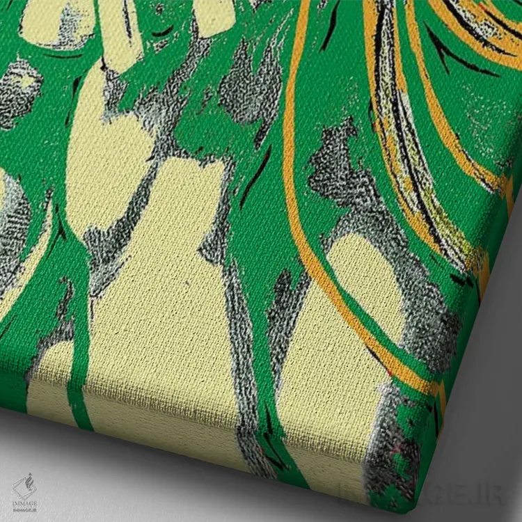 تابلو دکوراتیو قرمز لو بل اثر کوری پلاملی - نمای نزدیک بافت بوم