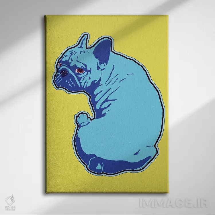 تابلو دکوراتیو فرنچی زرد اثر کوری پلاملی - نمای روبهرو روی دیوار