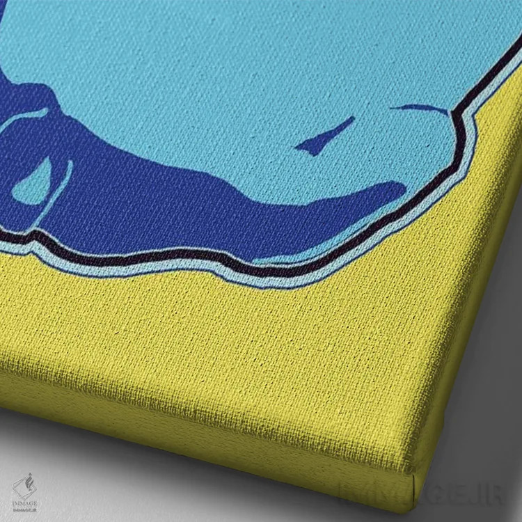 تابلو دکوراتیو فرنچی زرد اثر کوری پلاملی - نمای نزدیک بافت بوم