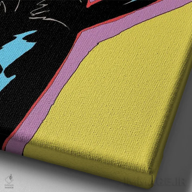 تابلو دکوراتیو زن شیک زرد اثر کوری پلاملی - نمای نزدیک بافت بوم