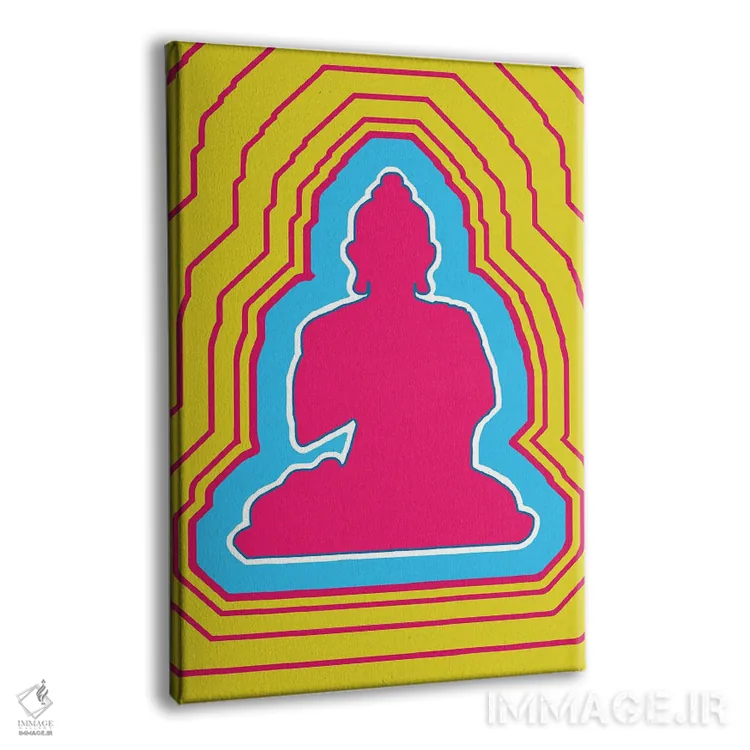 تابلو دکوراتیو احساسات بودا صورتی اثر کوری پلاملی - نمای پرسپکتیو محصول