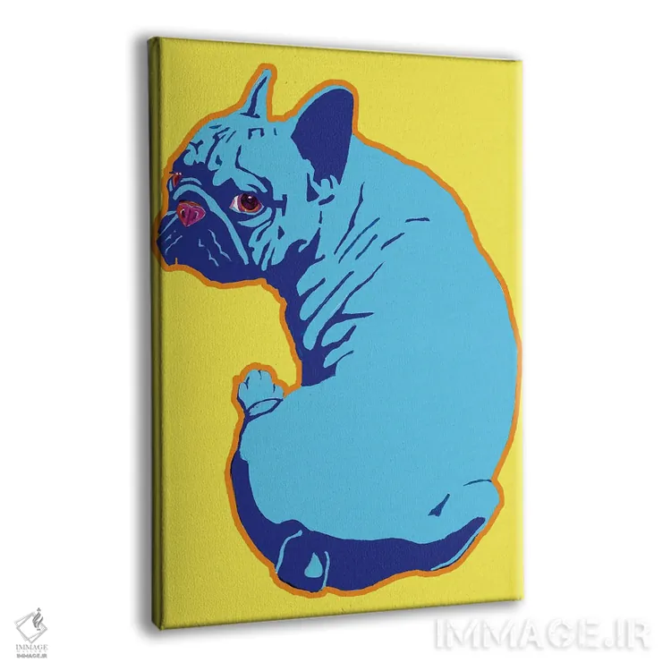 تابلو دکوراتیو فرنچ بولداگ اثر کوری پلاملی - نمای پرسپکتیو محصول