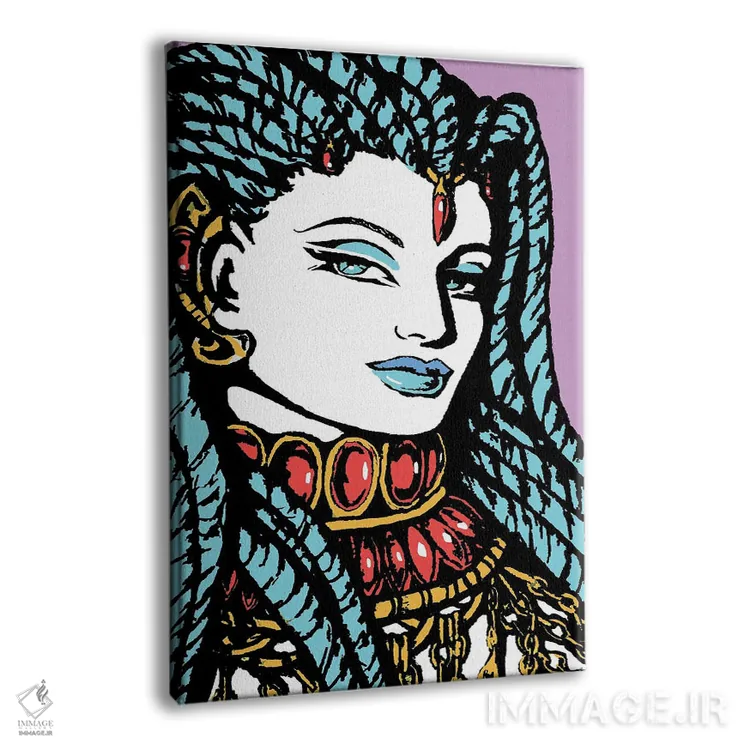 تابلو دکوراتیو آبی اسرارآمیز اثر کوری پلاملی - نمای پرسپکتیو محصول