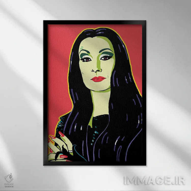 تابلو دکوراتیو مورتیشیا اثر کوری پلاملی - نمای قابدار مشکی