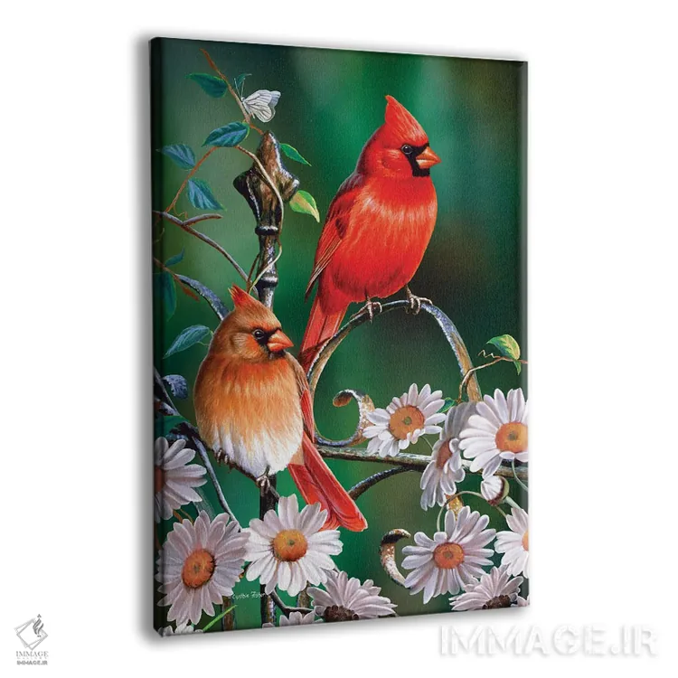 تابلو دکوراتیو کارباورال های بهاری ۲ اثر سنتی فیشر - نمای پرسپکتیو محصول