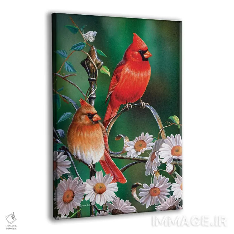 تابلو دکوراتیو کارباورال های بهاری ۲ اثر سنتی فیشر - نمای پرسپکتیو محصول