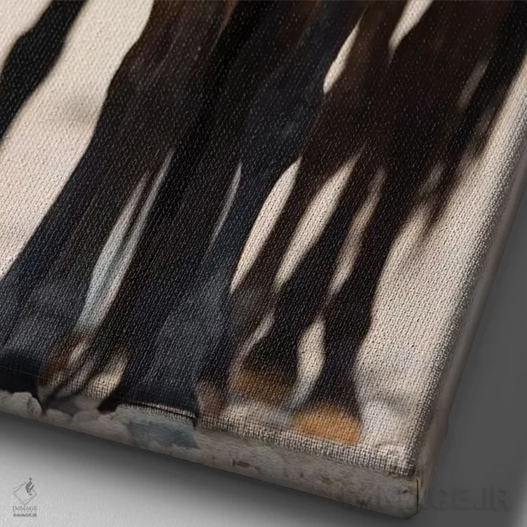 تابلو دکوراتیو Namib-Naukluft National Park, Namibia,سه اسب صحرای نامیب، پا… اثر سیریل روسو - نمای نزدیک بافت بوم