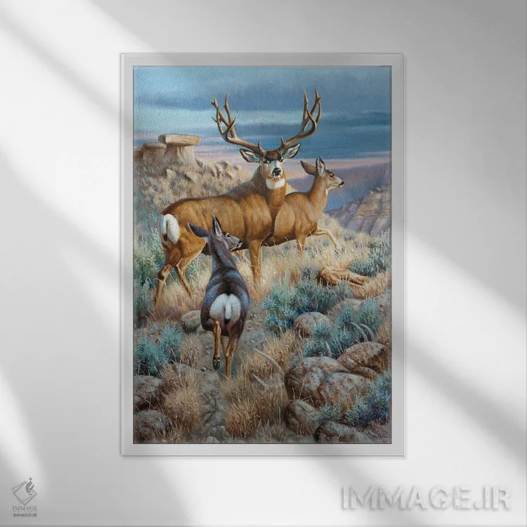 تابلو دکوراتیو سلطان ضرب اثر سنتی فیشر - نمای قابدار سفید