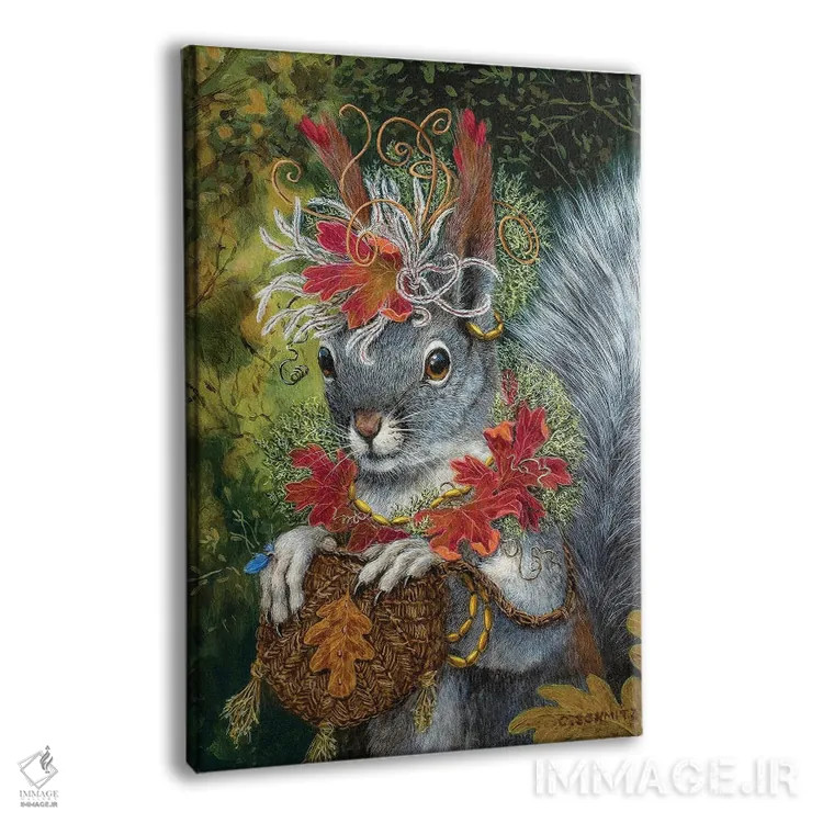 تابلو دکوراتیو رویای سنجاب اثر کارولین اشمیتز - نمای پرسپکتیو محصول