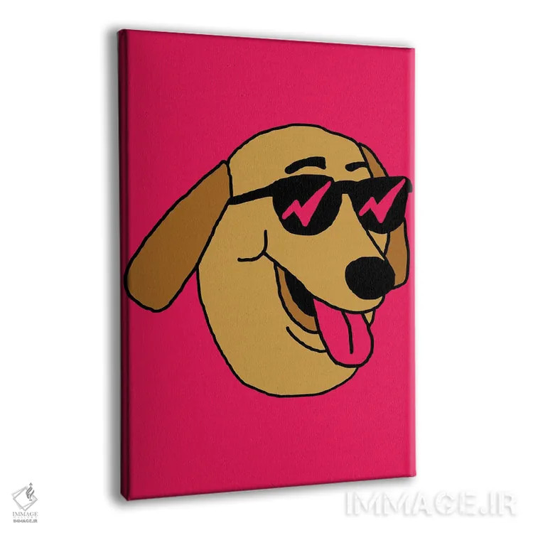 تابلو دکوراتیو سگ اثر نیک کوکوزا - نمای پرسپکتیو محصول