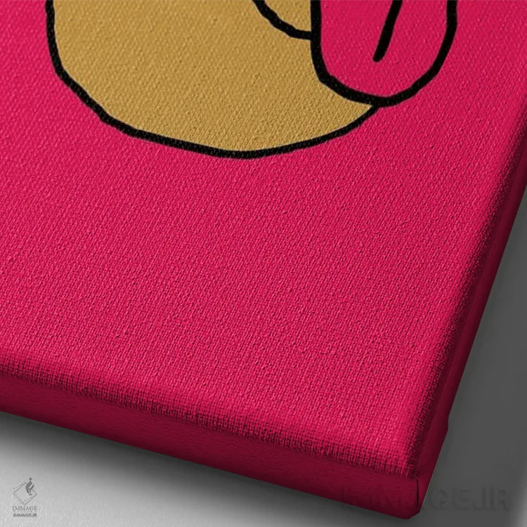 تابلو دکوراتیو سگ اثر نیک کوکوزا - نمای نزدیک بافت بوم