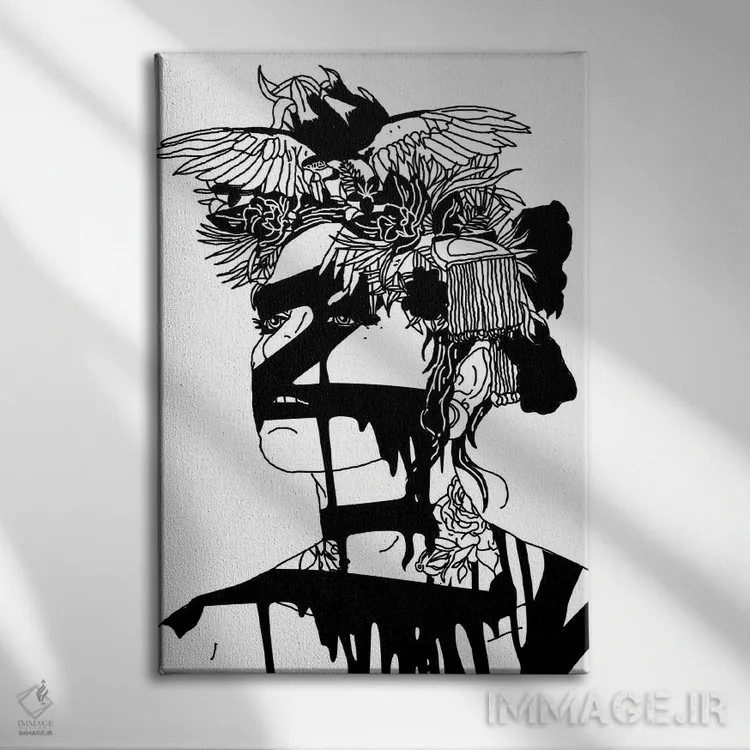 تابلو دکوراتیو عجیب و غریب اثر نیک کوکوزا - نمای روبهرو روی دیوار