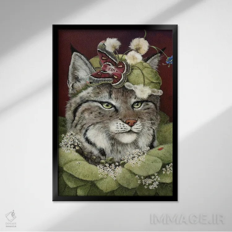 تابلو دکوراتیو برآمدگی جنگل اثر کارولین اشمیتز - نمای قابدار مشکی