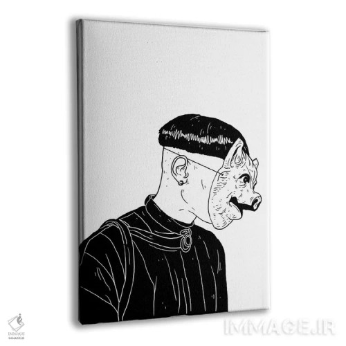 تابلو دکوراتیو نقاب اثر نیک کوکوزا - نمای پرسپکتیو محصول