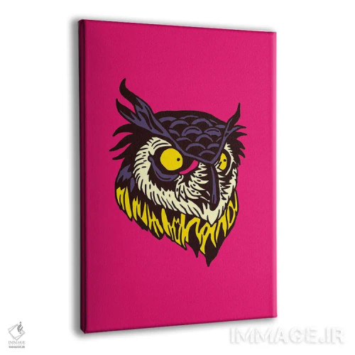 تابلو دکوراتیو جغد اثر نیک کوکوزا - نمای پرسپکتیو محصول