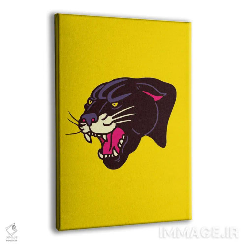 تابلو دکوراتیو پلنگ سیاه اثر نیک کوکوزا - نمای پرسپکتیو محصول