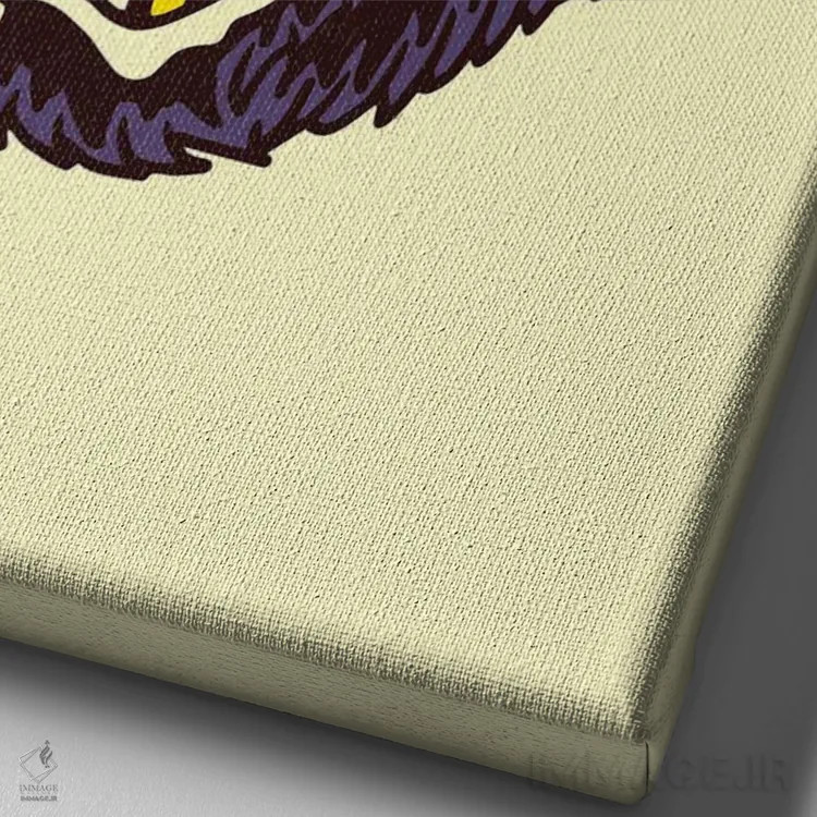 تابلو دکوراتیو گوریل اثر نیک کوکوزا - نمای نزدیک بافت بوم