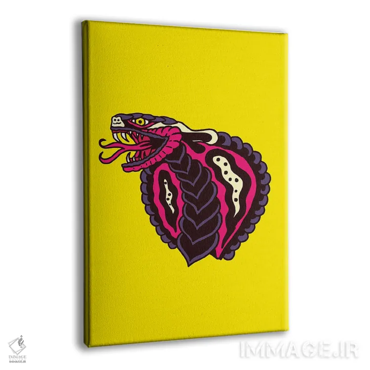 تابلو دکوراتیو کبرا اثر نیک کوکوزا - نمای پرسپکتیو محصول