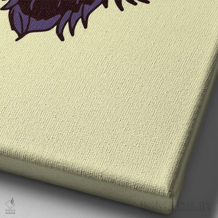 تابلو دکوراتیو مندریل اثر نیک کوکوزا - نمای نزدیک بافت بوم