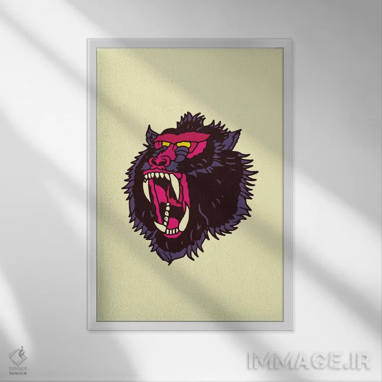 تابلو دکوراتیو مندریل اثر نیک کوکوزا - نمای قابدار سفید