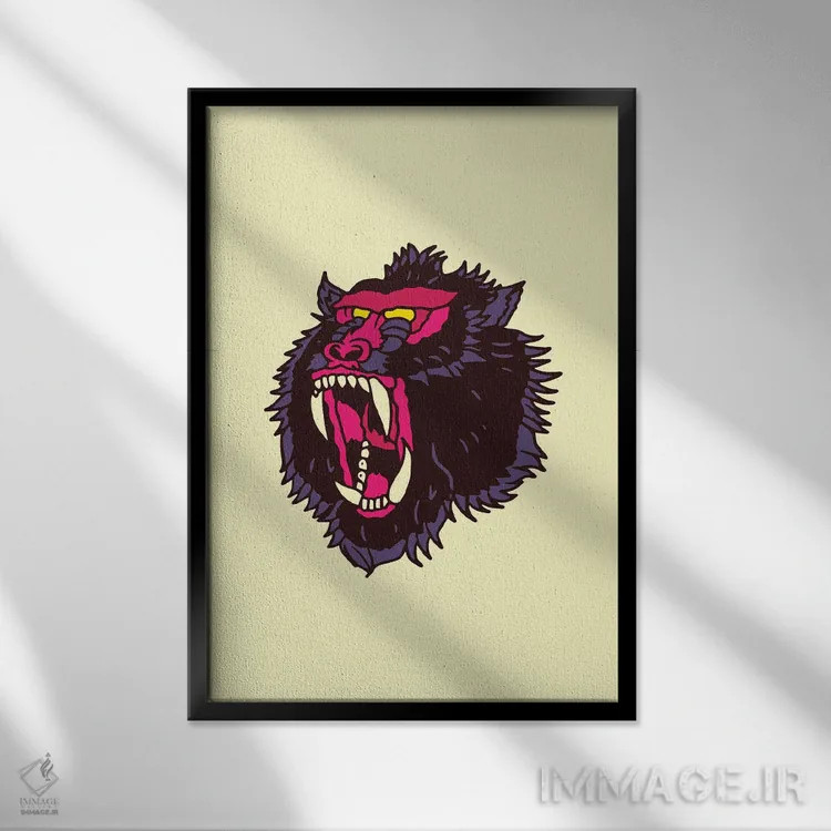 تابلو دکوراتیو مندریل اثر نیک کوکوزا - نمای قابدار مشکی