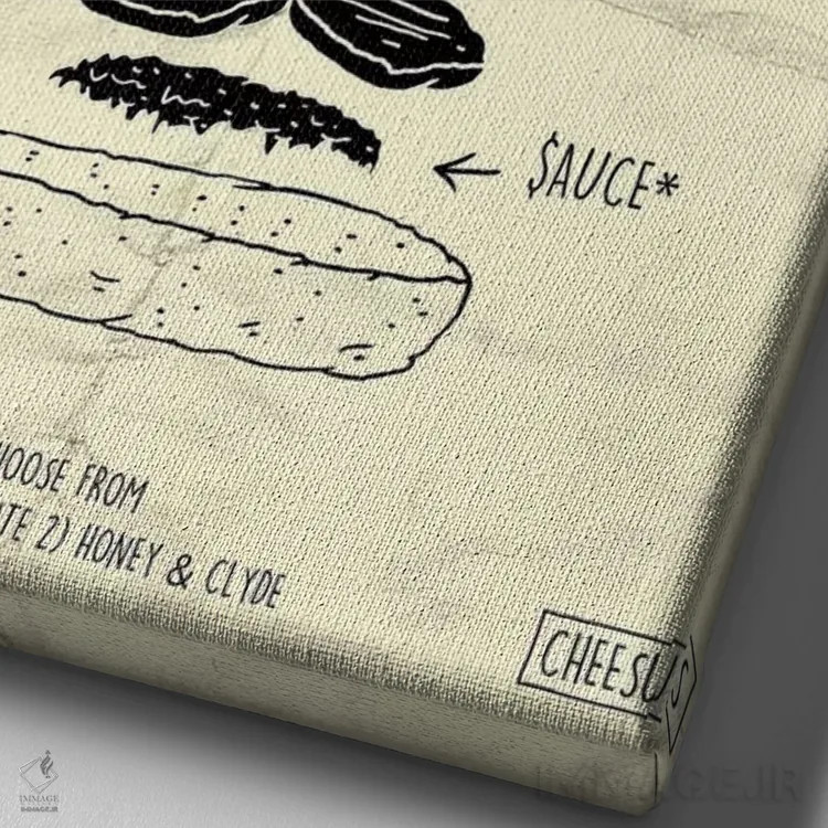 تابلو دکوراتیو چغندر سوئیسی اثر نیک کوکوزا - نمای نزدیک بافت بوم