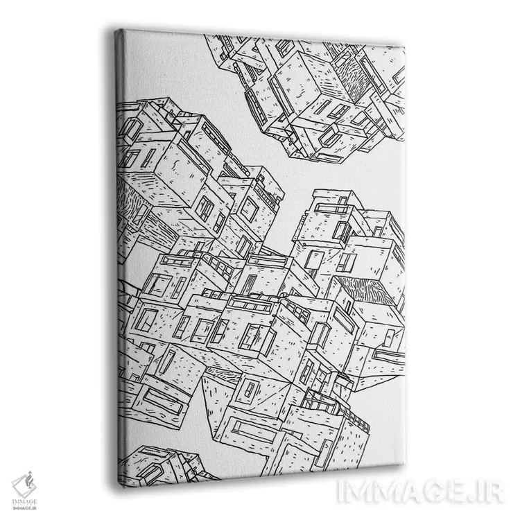 تابلو دکوراتیو مدرن گرا اثر نیک کوکوزا - نمای پرسپکتیو محصول