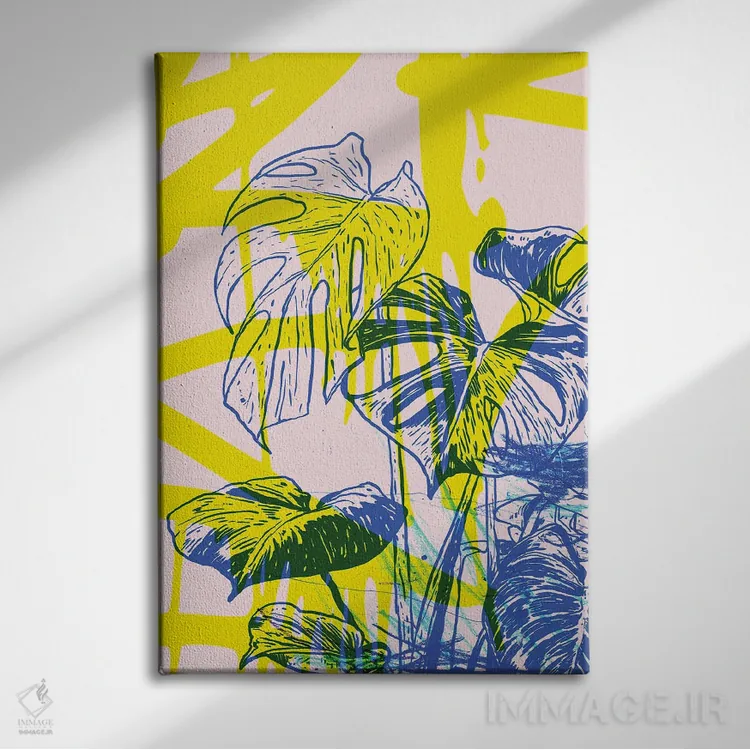 تابلو دکوراتیو مونسترا اثر نیک کوکوزا - نمای روبهرو روی دیوار