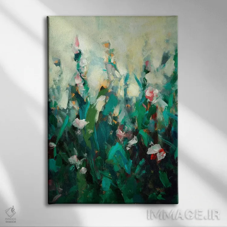 تابلو انتزاعی سرود مونه ۲ - نمای روبهرو روی دیوار