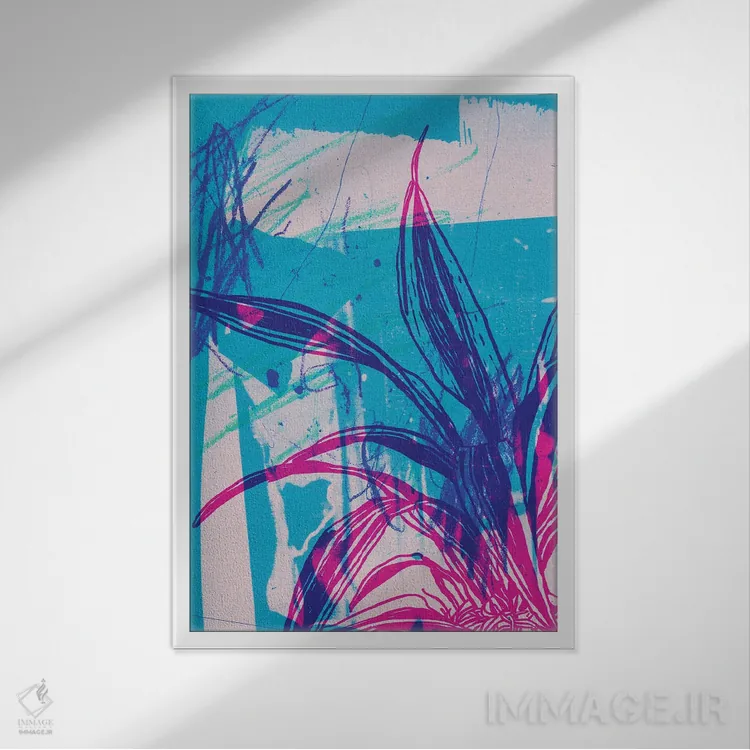 تابلو دکوراتیو دراسنا اثر نیک کوکوزا - نمای قابدار سفید