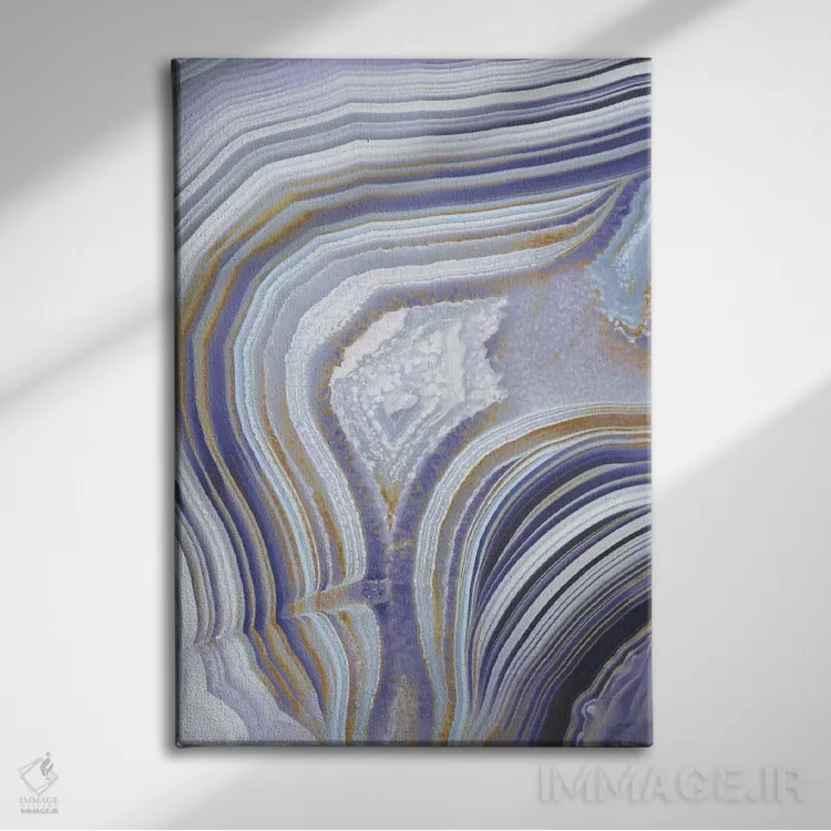تابلو انتزاعی جریان عقیق ۱ اثر دنیل کارسون - نمای روبهرو روی دیوار