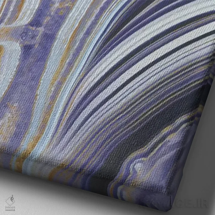 تابلو انتزاعی جریان عقیق ۱ اثر دنیل کارسون - نمای نزدیک بافت بوم