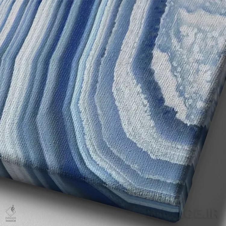 تابلو انتزاعی عقیق نیلی ۲ اثر دنیل کارسون - نمای نزدیک بافت بوم