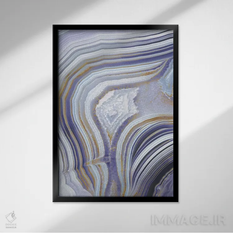 تابلو انتزاعی جریان عقیق ۱ اثر دنیل کارسون - نمای قابدار مشکی