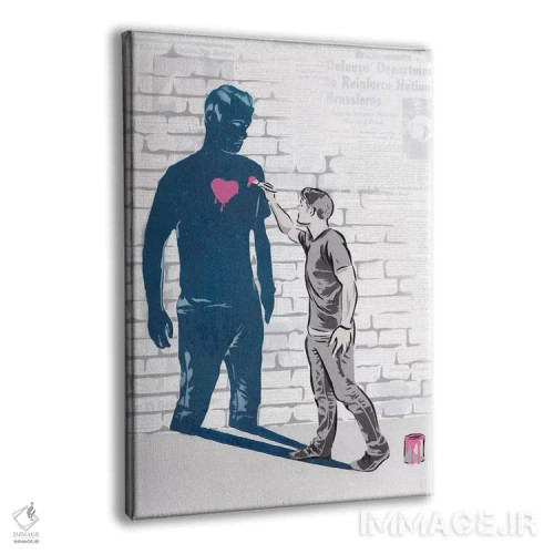 تابلو دکوراتیو سایه آبی اثر دکوتا باور - نمای پرسپکتیو محصول