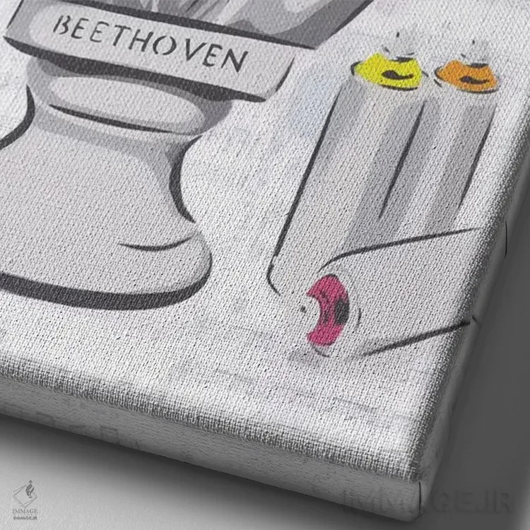 تابلو دکوراتیو سونات مهتاب اثر دکوتا باور - نمای نزدیک بافت بوم