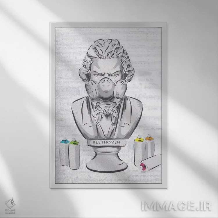 تابلو دکوراتیو سونات مهتاب اثر دکوتا باور - نمای قابدار سفید