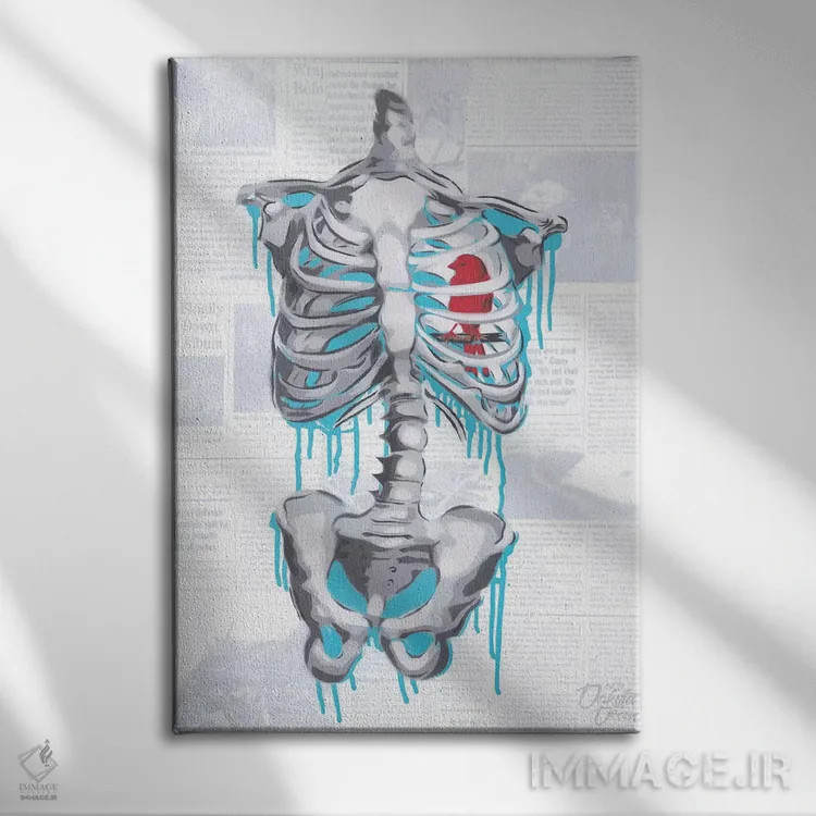 تابلو دکوراتیو قناری اثر دکوتا باور - نمای روبهرو روی دیوار