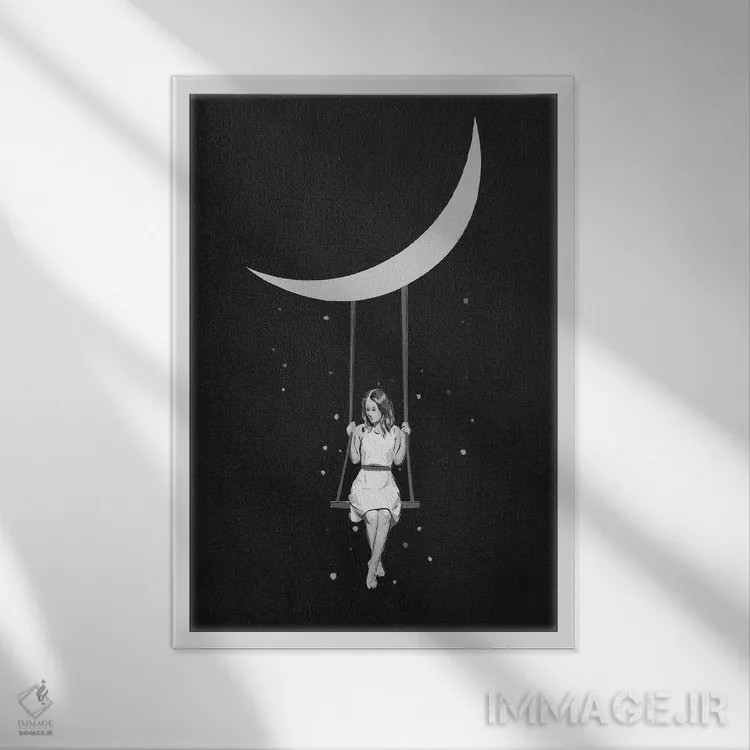 تابلو دکوراتیو Swing,تاب، تاب اثر دکوتا باور - نمای قابدار سفید