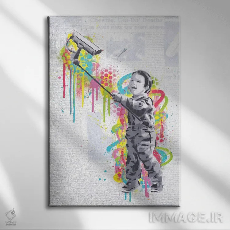 تابلو دکوراتیو سلفی اثر دکوتا باور - نمای روبهرو روی دیوار