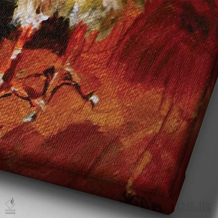 تابلو دکوراتیو جوجه اثر لیندزی دال - نمای نزدیک بافت بوم