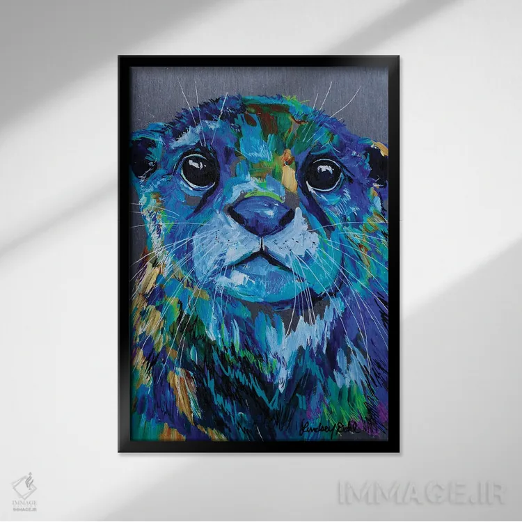 تابلو دکوراتیو شنگ اثر لیندزی دال - نمای قابدار مشکی