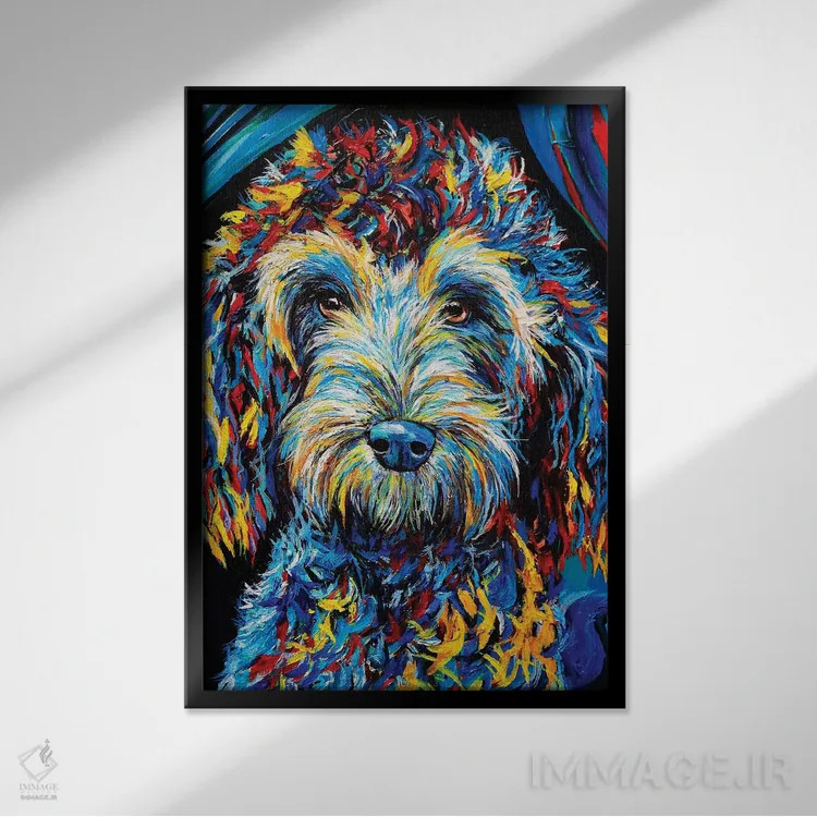 تابلو دکوراتیو کوکی اثر لیندزی دال - نمای قابدار مشکی