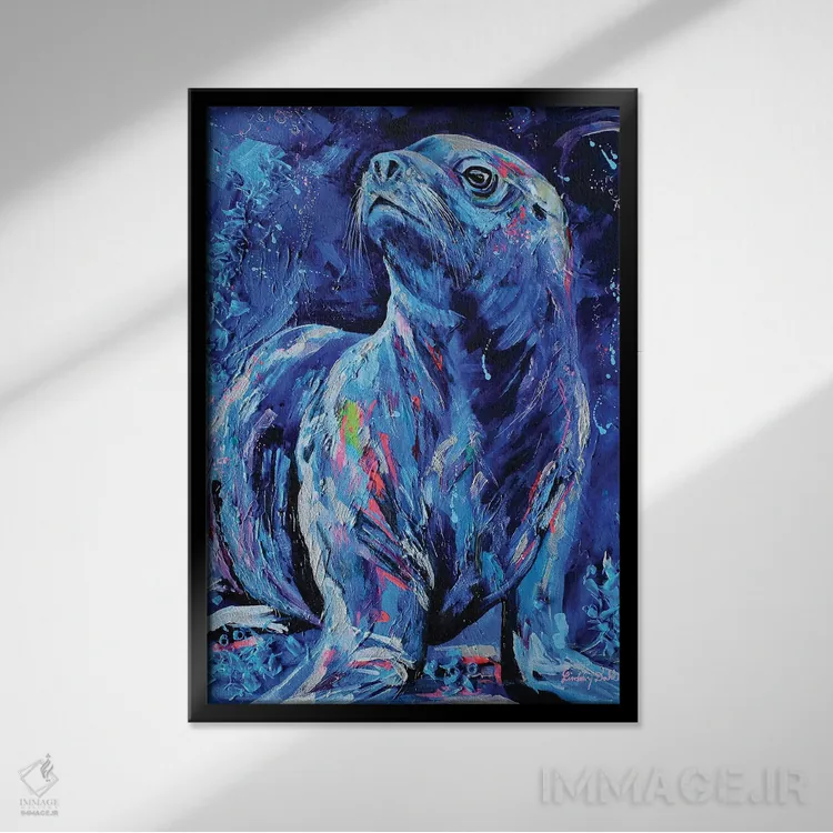 تابلو دکوراتیو مورلی اثر لیندزی دال - نمای قابدار مشکی